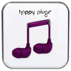 Happy Plugs In-Ear Headphones with Mic/Remote Purple